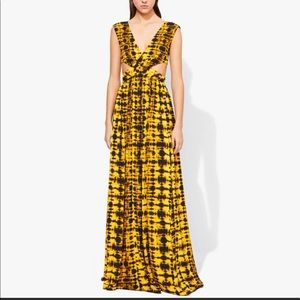 Proenza Schouler yellow tie dye gown
